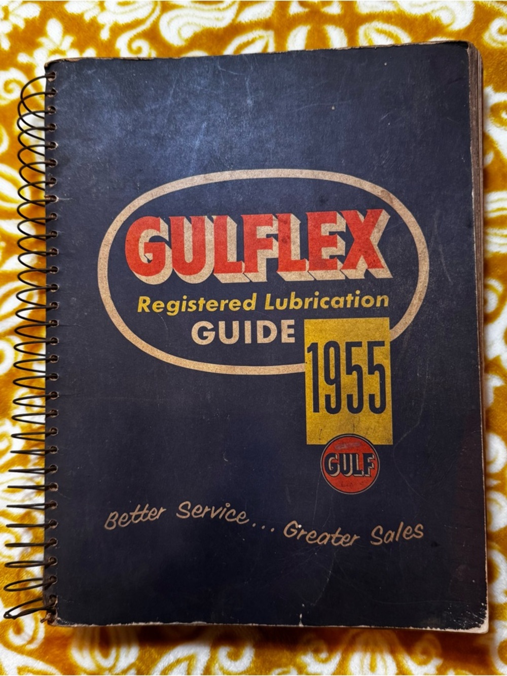 GULFLEX Registration Lubrication Guide 1955 - Vintage GULF